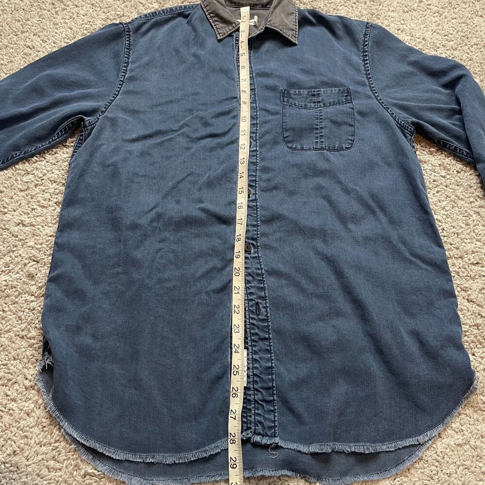 Rag And Bone Tencel Chambray Button Down Shirt Bl… - image 3